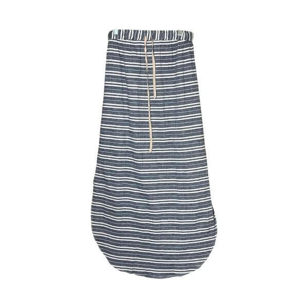 Corey Lynn Calter Anthropologie Maxi Skirt Cotton/Linen Navy Stripe Sm Coastal - Picture 1 of 6